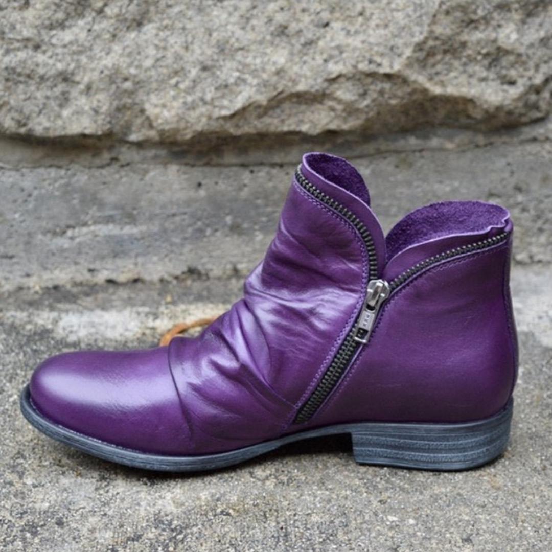 Trendige Damen Winterboots mit Reißverschluss