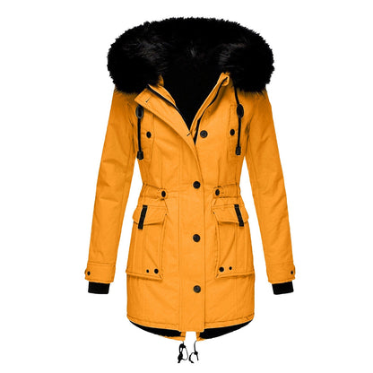 Winterjacke Damen mit Kunstpelzkapuze