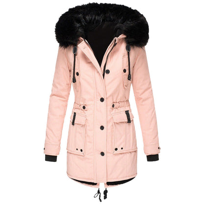 Winterjacke Damen mit Kunstpelzkapuze