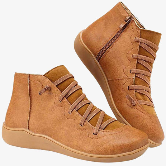 Damen-Winterschuhe mit Keilabsatz und runder Zehenform