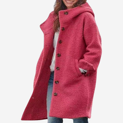 Winterjacke Damen – Eleganter Modemantel mit Kapuze