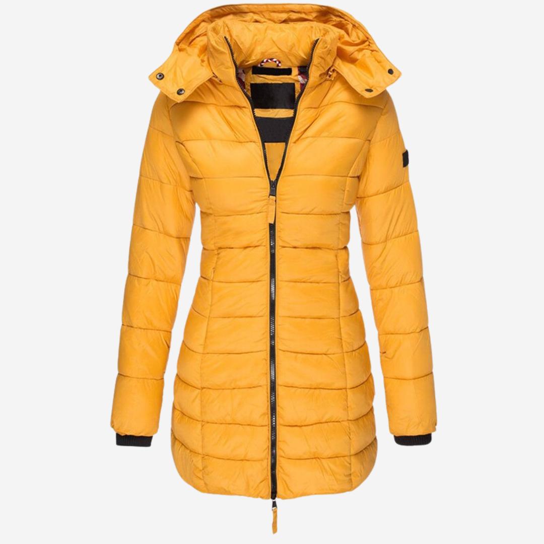 Winterjacke Damen – Steppjacke mit Kapuze und Reißverschluss