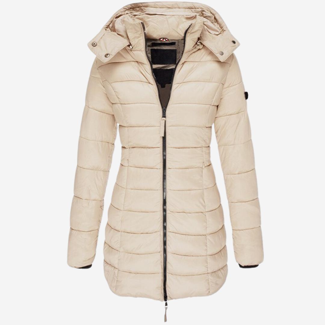 Winterjacke Damen – Steppjacke mit Kapuze und Reißverschluss