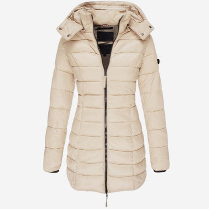Winterjacke Damen – Steppjacke mit Kapuze und Reißverschluss