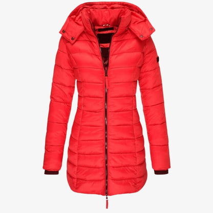 Winterjacke Damen – Steppjacke mit Kapuze und Reißverschluss