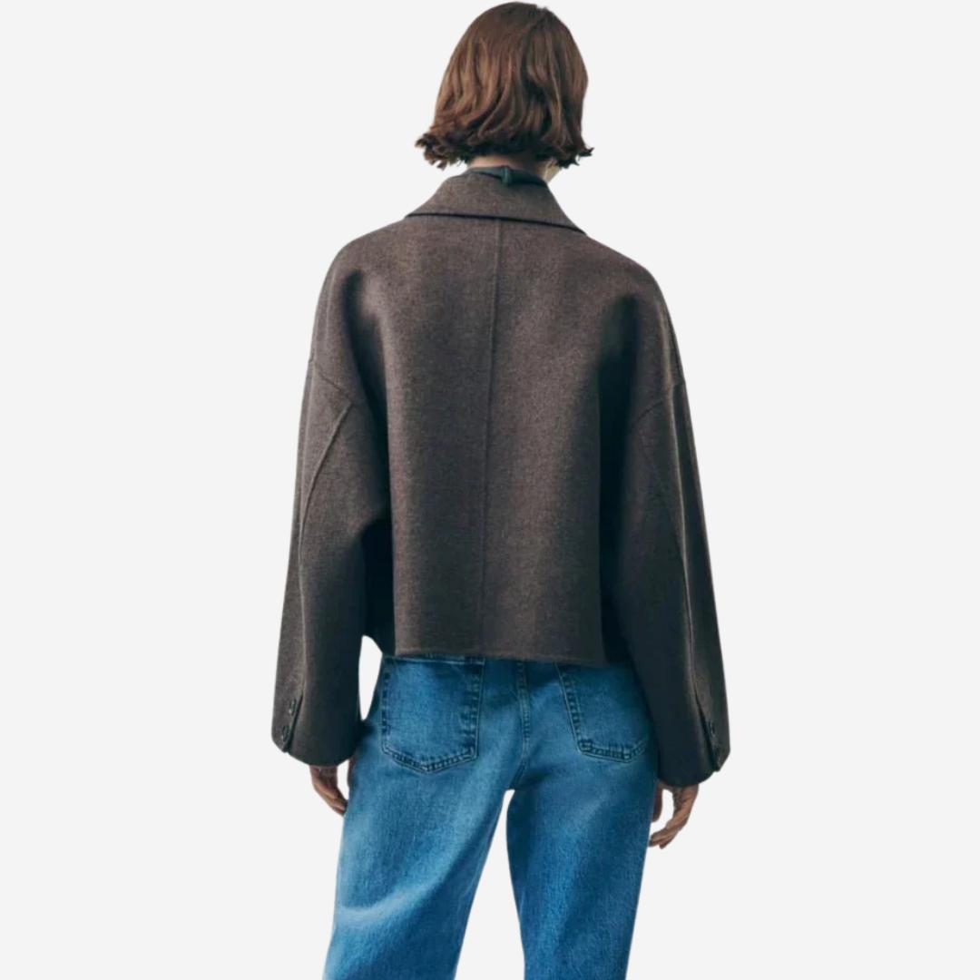 Winterjacke Damen Kurz mit Knopfleiste