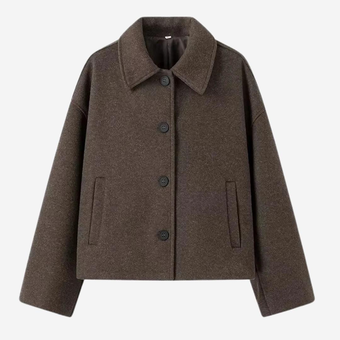 Winterjacke Damen Kurz mit Knopfleiste