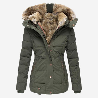 Winterjacke Damen – Warme Jacke mit Fleecefutter und Kapuze