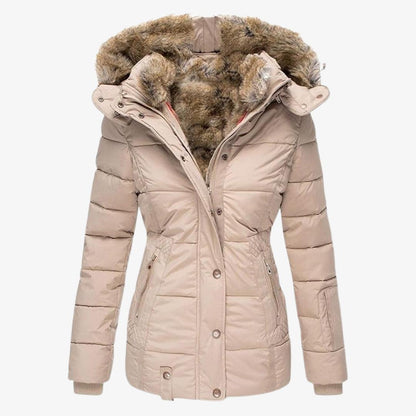 Winterjacke Damen – Warme Jacke mit Fleecefutter und Kapuze