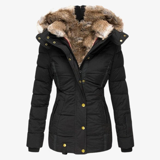 Winterjacke Damen – Warme Jacke mit Fleecefutter und Kapuze