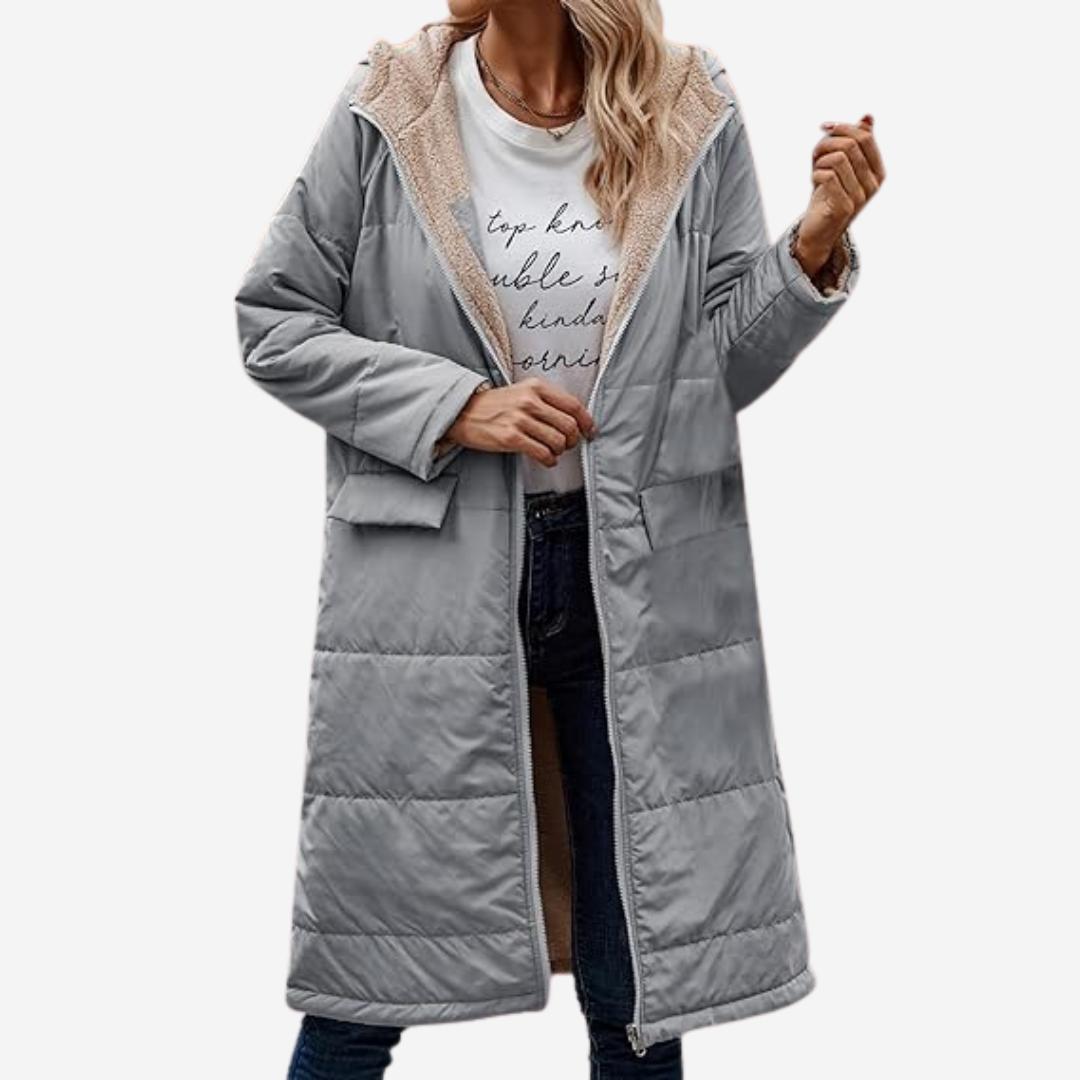 Winterjacke Damen lang mit Kapuze