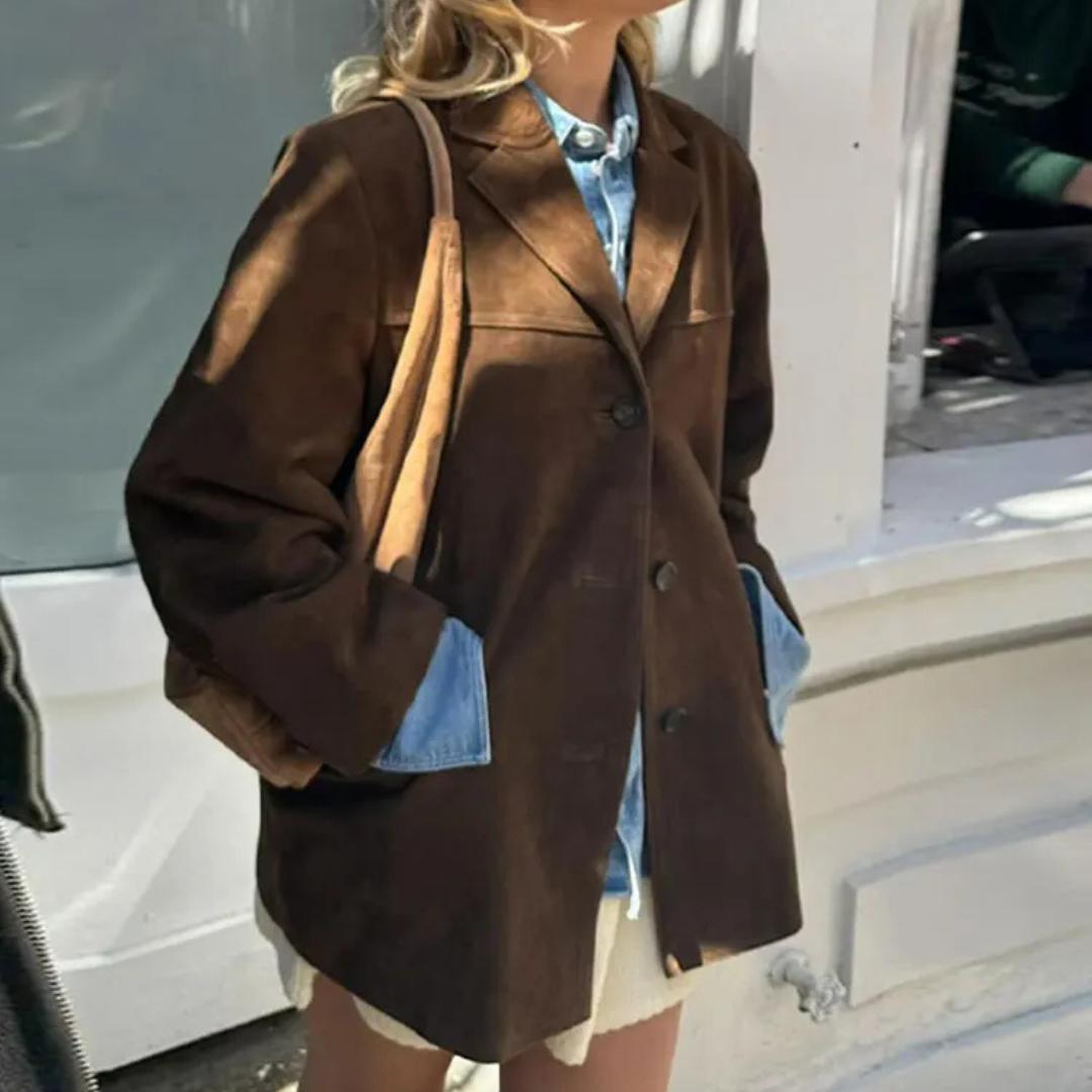 Winterjacke Damen mit Reverskragen und Drei-Knopf-Gestaltung