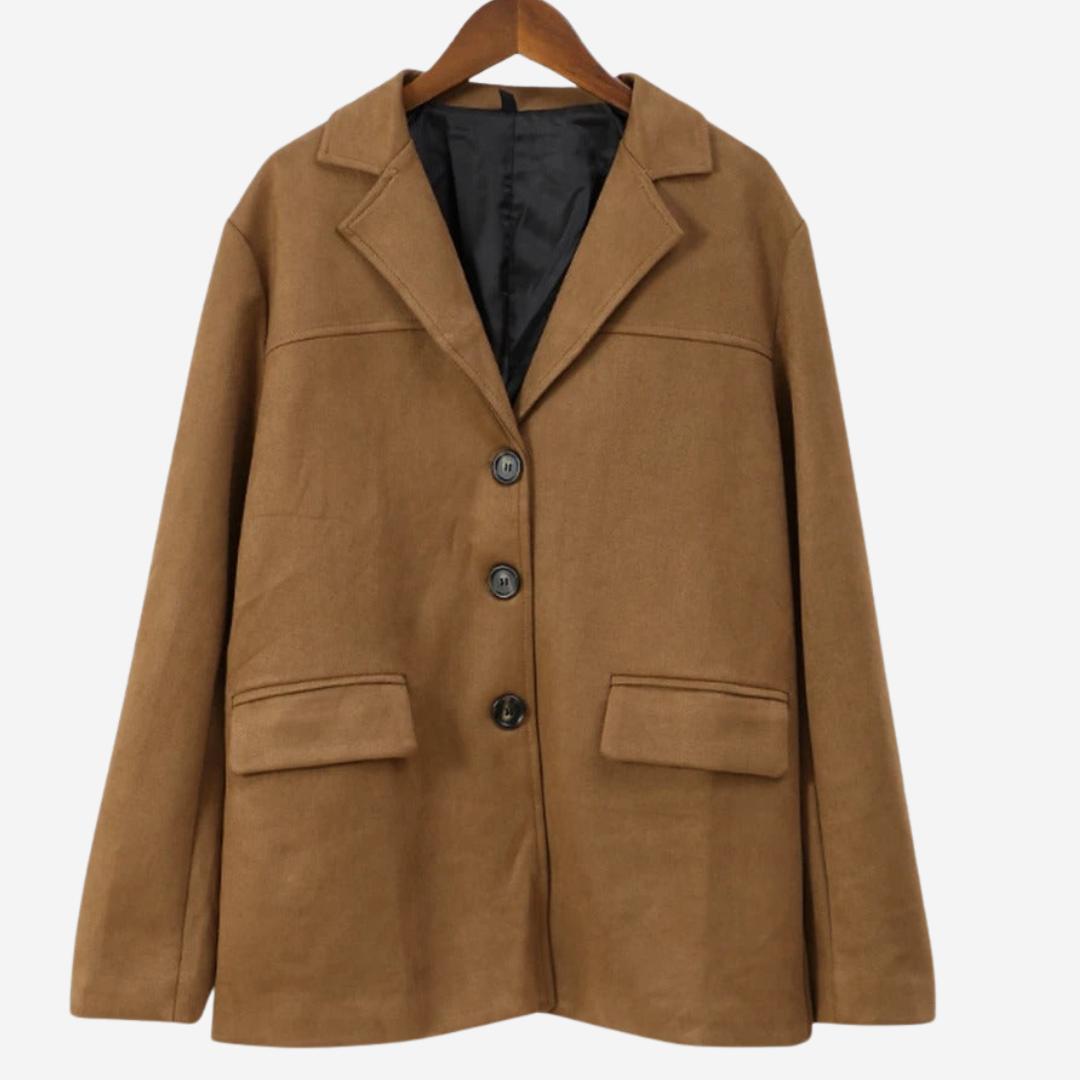 Winterjacke Damen mit Reverskragen und Drei-Knopf-Gestaltung