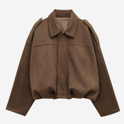 Winterjacke Damen mit Spitzem Kragen und Schulterlaschen