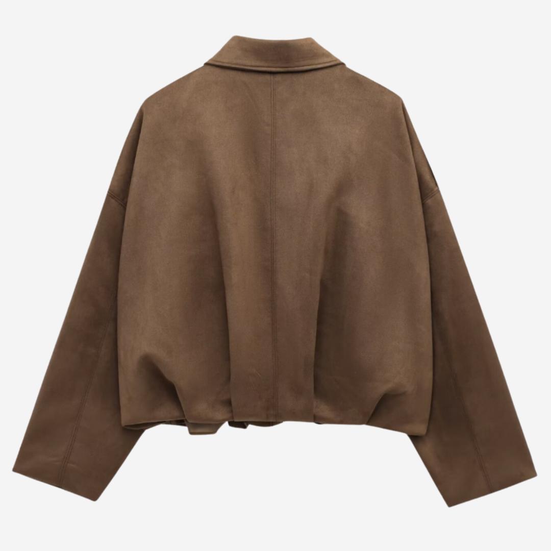 Winterjacke Damen mit Spitzem Kragen und Schulterlaschen