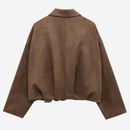 Winterjacke Damen mit Spitzem Kragen und Schulterlaschen