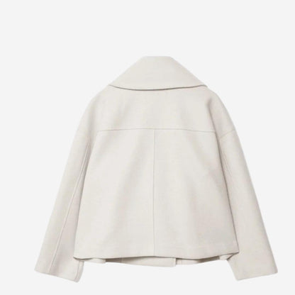 Winterjacke Damen mit breiten Revers und Knopfleiste