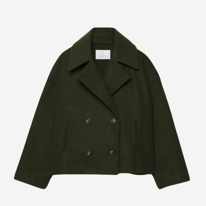 Winterjacke Damen mit breiten Revers und Knopfleiste